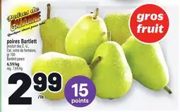 Metro POIRES BARTLETT | BARTLETT PEARS offer
