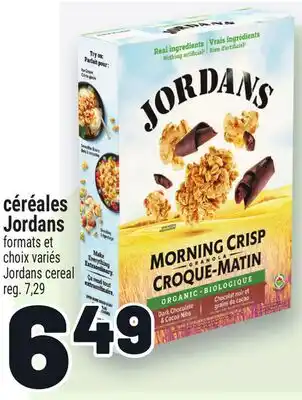 Metro CÉRÉALES JORDANS | JORDANS CEREAL offer