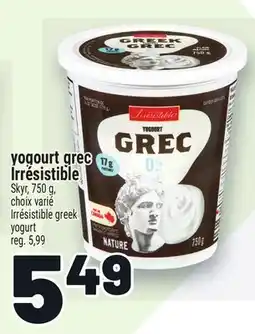 Metro YOGOURT GREC IRRÉSISTIBLE | IRRÉSISTIBLE GREEK YOGURT offer