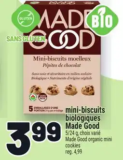 Metro MINI-BISCUITS BIOLOGIQUES MADE GOOD | MADE GOOD ORGANIC MINI COOKIES offer