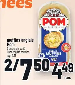 Metro MUFFINS ANGLAIS POM | POM ENGLISH MUFFINS offer