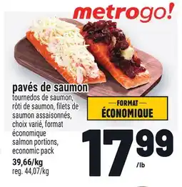 Metro PAVÉS DE SAUMON | SALMON PORTIONS offer
