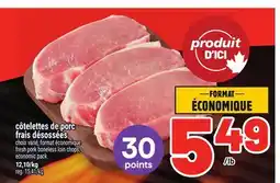 Metro CÔTELETTES DE PORC FRAIS DÉSOSSÉES | FRESH PORK BONELESS LOIN CHOPS offer