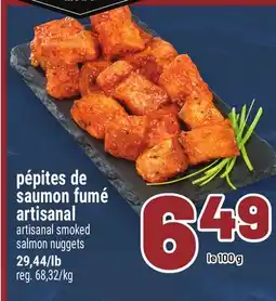 Metro PÉPITES DE SAUMON FUMÉ ARTISANAL | ARTISANAL SMOKED SALMON NUGGETS offer