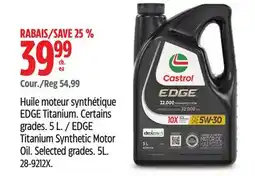 Canadian Tire Castrol EDGE Titanium Synthetic Motor Oil offer