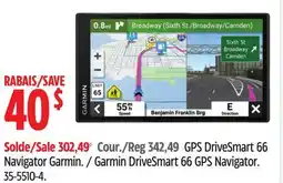 Canadian Tire Garmin DriveSmart 66 GPS Navigator offer