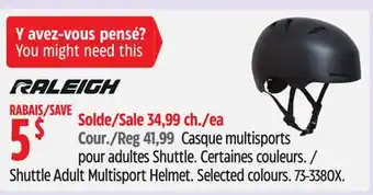 Canadian Tire Raleigh Shuttle Adult Multisport Helmet offer
