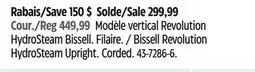 Canadian Tire Bissell Revolution HydroSteam Upright offer
