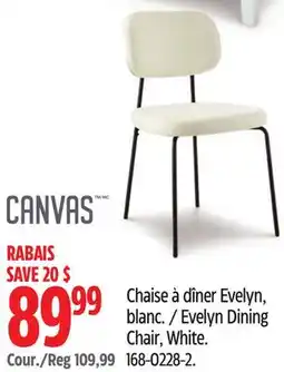 Canadian Tire Canvas Evelyn Dining Chair, White offer