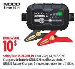 Canadian Tire GENIUS Battery Chargers offer
