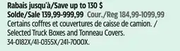 Canadian Tire Selected Truck Boxes and Tonneau Covers offer