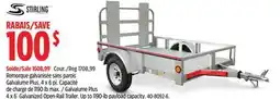 Canadian Tire Galvalume Plus 4 x 6´ Galvanized Open-Rail Trailer offer