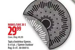 Canadian Tire Canvas Eperon Outdoor Rug, 6 x 6´ offer