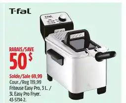 Canadian Tire T-fal 3L Easy Pro Fryer offer