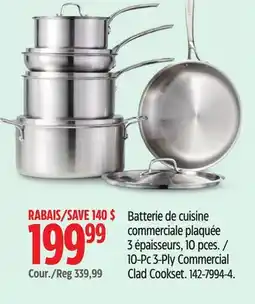 Canadian Tire Lagostina 10-Pc 3-Ply Commercial Clad Cookset offer
