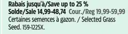 Canadian Tire Selected Grass Seed offer