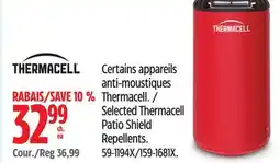 Canadian Tire Selected Thermacell Patio Shield Repellents offer