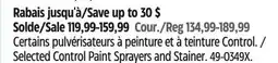 Canadian Tire Wagner Selected Control Paint Sprayers and Stainer offer