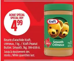Canadian Tire Kraft Peanut Butter, Smooth, 1kg offer
