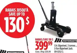 Canadian Tire Motomaster 3-Ton Bigwheel Jack offer
