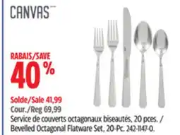 Canadian Tire CANVAS Bevelled Octagonal Flatware Set, 20-Pc offer