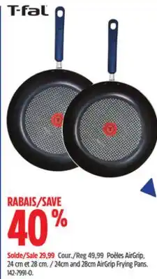 Canadian Tire T-fal 24cm and 28cm AirGrip Frying Pans offer
