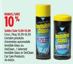 Canadian Tire Selected Invisible Glass or OxiClean Car Care Products offer