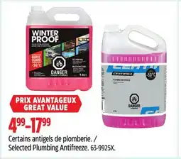 Canadian Tire WinterProof Selected Plumbing Antifreeze offer