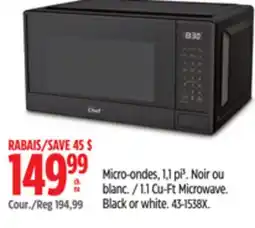 Canadian Tire MasterChef 1.1 Cu-Ft Microwave offer