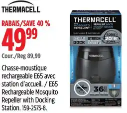 Canadian Tire Thermacell E65 Rechargeable Mosquito Repeller with Docking Station offer