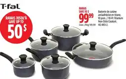 Canadian Tire T-fal 10-Pc Titanium Non-Stick Cookset offer