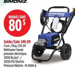 Canadian Tire Simoniz 2050-PSI Electric Pressure Washer offer