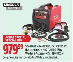 Canadian Tire Mig Pak 180 230 V Welder & Accessories Kit offer