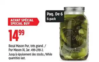 Canadian Tire Pur Mason XL Jar offer