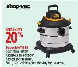 Canadian Tire Shop•vac Stainless-Steel Wet/Dry Vac offer