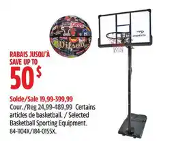 Canadian Tire Selected Basketball Sporting Equipment offer