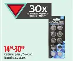 Canadian Tire Selected Batteries offer