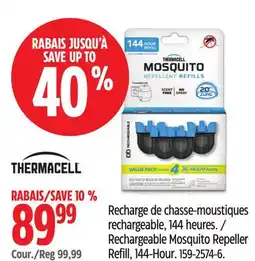 Canadian Tire Rechargeable Mosquito Repeller Refill, 144-Hour offer