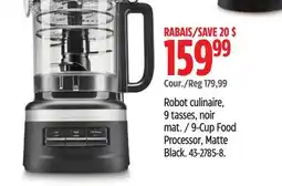 Canadian Tire Kitchenaid 9-Cup Food Processor, Matte Black offer