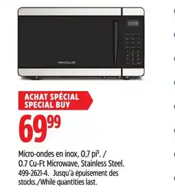 Canadian Tire Frigidaire 0.7 Cu-Ft Microwave, Stainless Steel offer