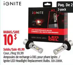 Canadian Tire Ignite LED Headlight Replacement Bulbs offer