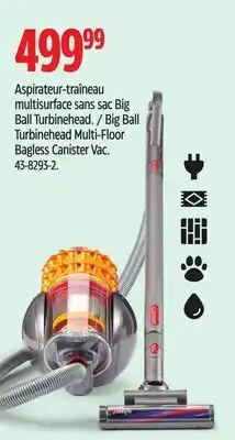 Canadian Tire Dyson Big Ball Turbinehead Multi-Floor Bagless Canister Vac offer