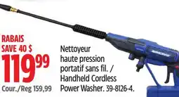 Canadian Tire Handheld Cordless Power Washer offer