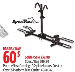 Canadian Tire SportRrack Crest 2-Platform Bike Carrier offer