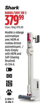 Canadian Tire Shark Auto-Empty with HEPA and Self-Cleaning Brushroll offer