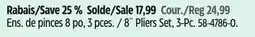 Canadian Tire Mastercraft 8˝ Pliers Set, 3-Pc offer