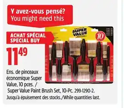 Canadian Tire Super Value Paint Brush Set, 10-Pc offer