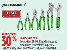 Canadian Tire Mastercraft High-Visibility Pliers and Wrench Set, 6-Pc offer