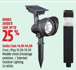 Canadian Tire Selected Outdoor Lighting offer