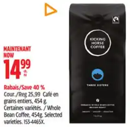 Canadian Tire Kicking Horse Coffee Whole Bean Coffee offer